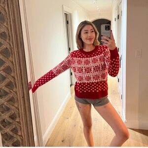 Red and White Snowflake Sweater